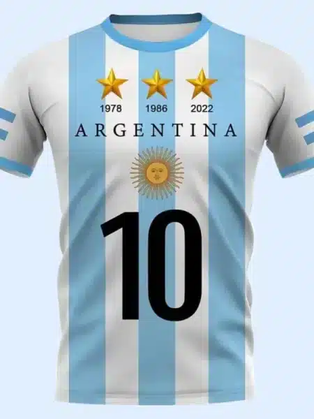 Argentina World Cup Winner Jersey 3 Star Customize Version