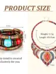 Necklace and Bracelet Set with Colorful Design for Women B09D8D54Q9 (2)