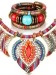 Necklace and Bracelet Set with Colorful Design for Women B09D8D54Q9 (2)