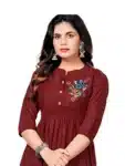 Stylish Embroidery Light-weight Comfortable Deshi Kurti IK031023A (8)