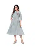 Stylish Embroidery Light-weight Comfortable Deshi Kurti IK031023A (8)