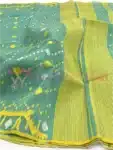 Deshi jamdani traditional succulent green saree with multicolor design BJ041923F (6)