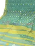 Deshi jamdani traditional succulent green saree with multicolor design BJ041923F (6)