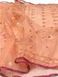 Exclusive Handloom Jamdani Saree Creamy Peach With Multicolor Design BJ041923I (3)