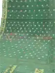 Exclusive Original Handloom Jamdani saree Slate Green with Multicolor BJ041923H (4)