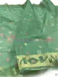 Exclusive Original Handloom Jamdani saree Slate Green with Multicolor BJ041923H (4)