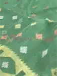 Exclusive Original Handloom Jamdani saree Slate Green with Multicolor BJ041923H (4)