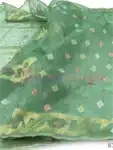 Exclusive Original Handloom Jamdani saree Slate Green with Multicolor BJ041923H (4)