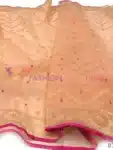 Exclusive Original Jamdani Saree Caramel Infused With Multicolor Design BJ041923C (2)