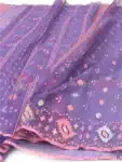 Exclusive Original Jamdani Saree Middle blue purple With Multicolor Design BJ041923B (7)