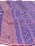Exclusive Original Jamdani Saree Middle blue purple With Multicolor Design BJ041923B (7)