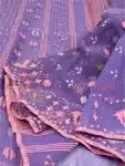 Exclusive Original Jamdani Saree Middle blue purple With Multicolor Design BJ041923B (7)