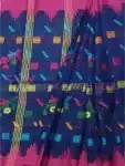 Monipuri handwoven soft cotton navy blue saree MP051023D (7)
