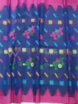 Monipuri handwoven soft cotton navy blue saree MP051023D (7)