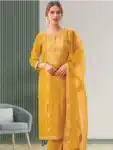 Banarasi Art Silk Woven Dress & Silk Dupatta Stitched Suit