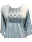 Elegant Embroidery Multicolor Tops Long Sleeve for Women IT073123G (2)