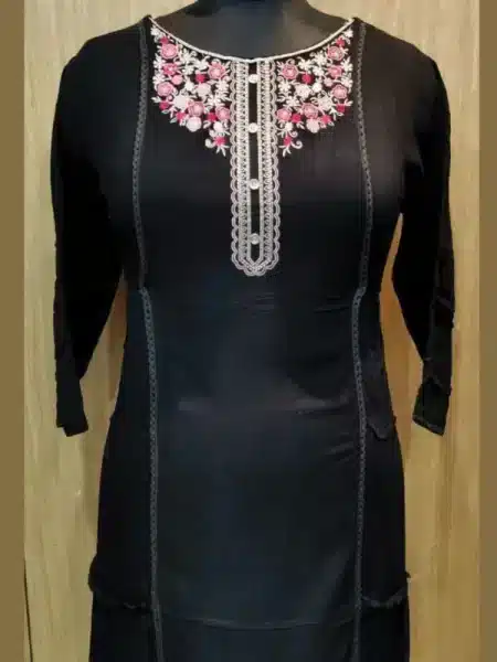 Elegant Embroidery Multicolor Tops Long Sleeve for Women