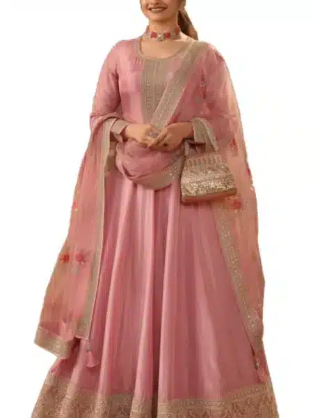 Exclusive Embroidery Gown Salwar Kameez for Party Wear