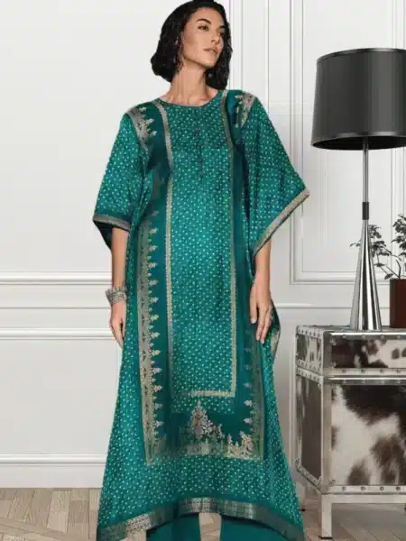 Gorgeous Embroidery Multicolor Kaftan for Women