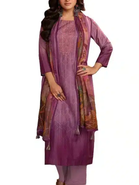 Traditional Salwar Kameez Cotton with Embroidery Work