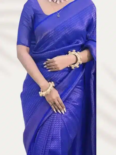 Kanjivaram Silk Saree with Jacquard Work for Women