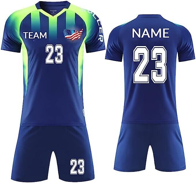 Customized name and team name printed jerseys for Soccer 13 pcs - FwithH