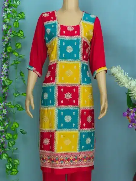 Deshi Salwar Kameez Chinnon Georgette with Embroidery work