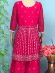 Exclusive Georgette Sharara with Embroidery work Collection ISR03042024 (14)
