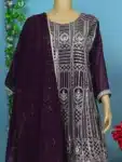 Exclusive Georgette Sharara with Embroidery work Collection ISR03042024 (14)