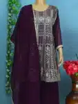 Exclusive Georgette Sharara with Embroidery work Collection ISR03042024 (14)