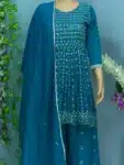 Exclusive Georgette Sharara with Embroidery work Collection ISR03042024 (14)