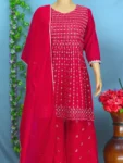 Exclusive Georgette Sharara with Embroidery work Collection ISR03042024 (14)