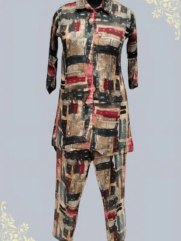 Chromatic Co-Ord Set with Fancy Work Collection ICS03012024A (1)