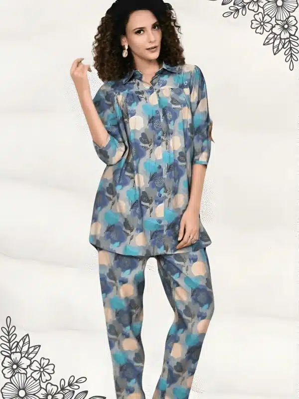 Fancy Co-Ord Set with Digital Print work Collection ICS03022024I (1)