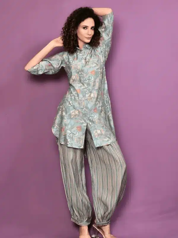 High-Class Co-Ord Set with Print work Collection ICS03022024H (1)