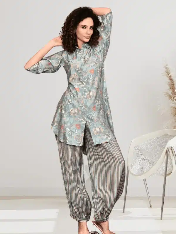 High-Class Co-Ord Set with Print work Collection ICS03022024H (5)
