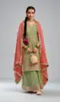 Elegant Embroidered Reception Wear Indian Pakistani Stitched Salwar Kameez Palazzo Suit – ASK030925 – 1 (1)