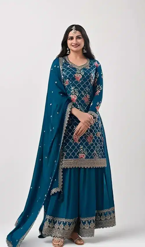 Elegant Festival  Women's Ready to Wear Salwar Kameez Palazzo Suit