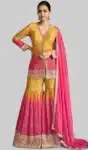 Embroidered Sharara Suit Stitched Salwar Kameez for Festival & Party Wear