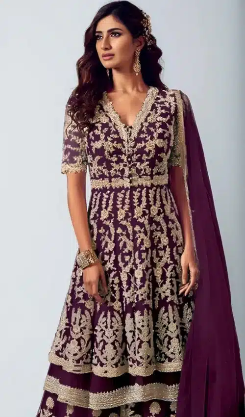 Anarkali Sharara Suit Stitched Salwar Kameez Dress for Festive Wear