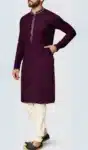 SK132 Men_s Maroon Kurta Pajama Set Wedding & Party Wear Indian Ethnic Kurta Suit – AP030725 – 1 (1)