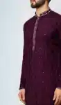 SK132 Men_s Maroon Kurta Pajama Set Wedding & Party Wear Indian Ethnic Kurta Suit – AP030725 – 1 (1)