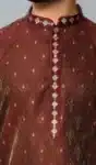 SK140 Men_s Maroon Kurta Pajama Set Traditional Indian Wedding & Party Wear Ethnic Suit – AP030625 -1 (3)