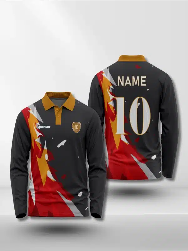Black and Red Graphic Premium Full Sleeve Custom Jersey (1)