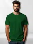 Bottle Green Premium Cotton Custom Printed T-Shirts (1)