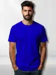 Earth Blue Premium Cotton Custom Printed T-Shirts (1)