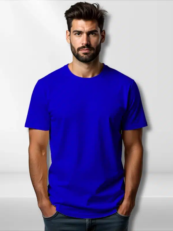 Earth Blue Premium Cotton Custom Printed T-Shirts (1)