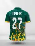 Green & Fire Graphics Custom Cricket Team Jerseys Main