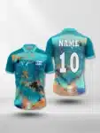 Ocean & Dark Aqua Graphic Custom Cricket Jersey (1)