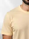 Peach Yellow Premium Cotton Custom Printed T-Shirts (1)
